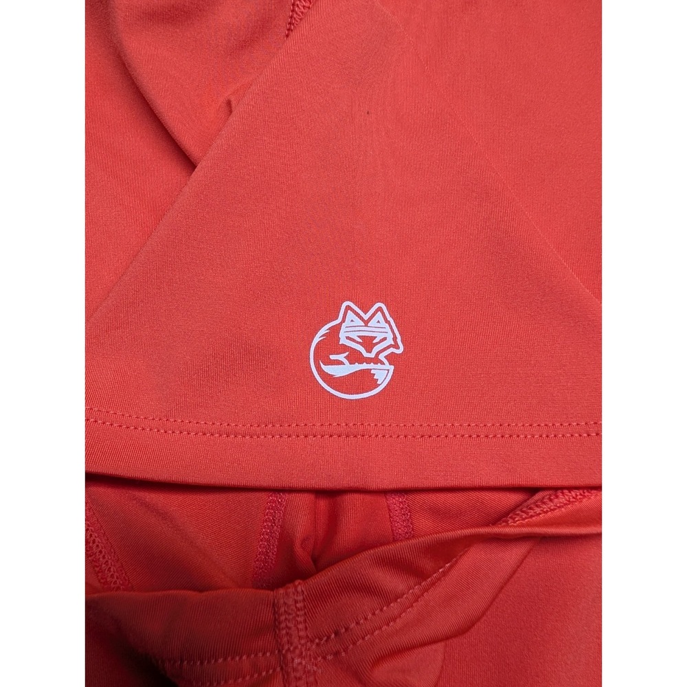 HBC Sport Women Shirt Size XL Orange Fast Dry Polyester Blend V Neck Short Sleev - Picture 6 of 6
